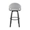 Armen Living Daxton 30" Gray Faux Leather and Black Wood Bar Stool LCDXBABLGR30 - alternate 4